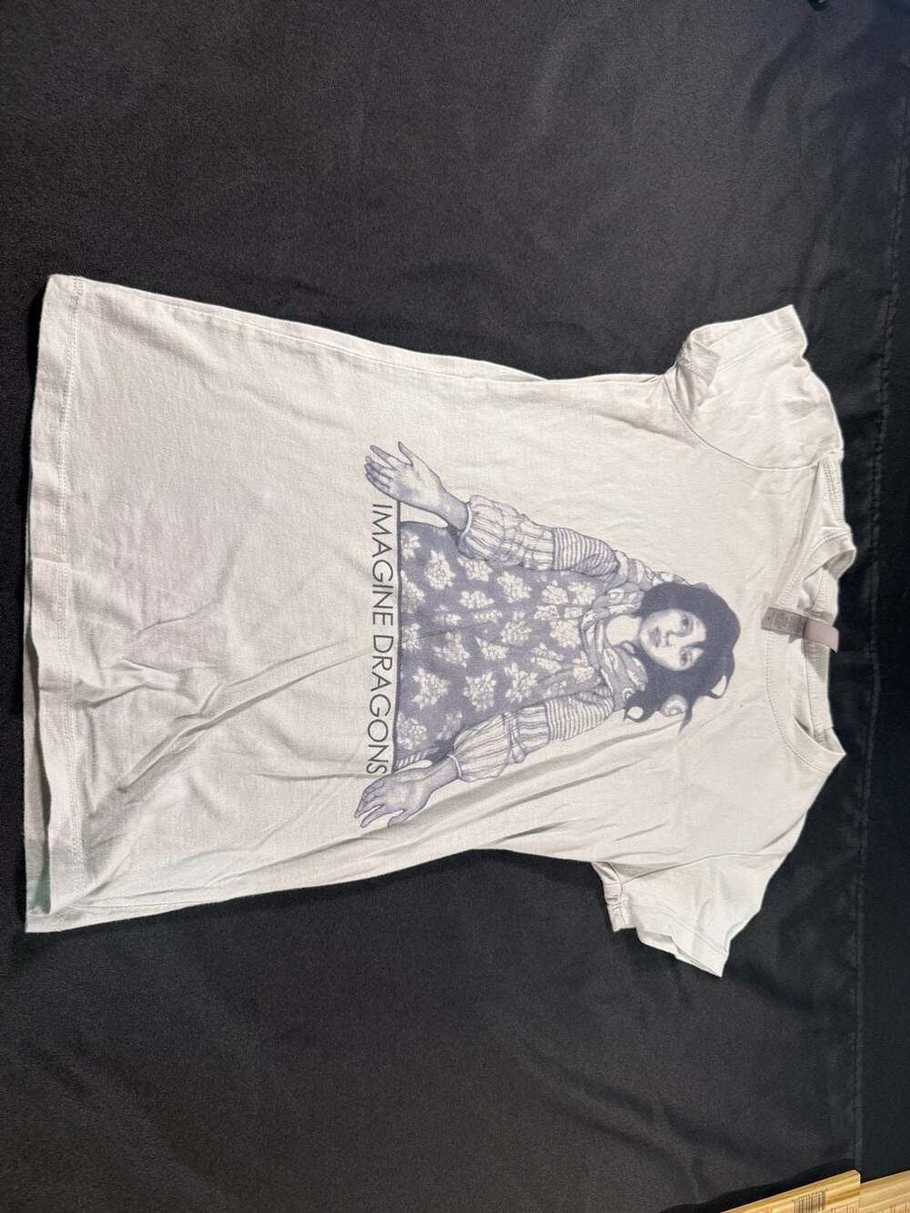 Imagine Dragons Women's T-Shirt, Medium, White with Grey Graphic
